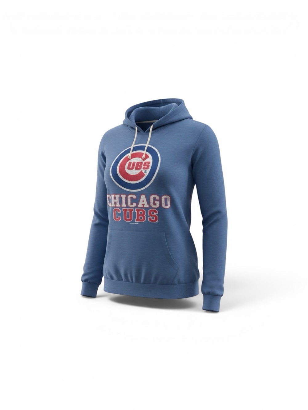 New Era women’s Chicago Cubs Blue Pullover Hoodie Red & White Logo size L NWT
